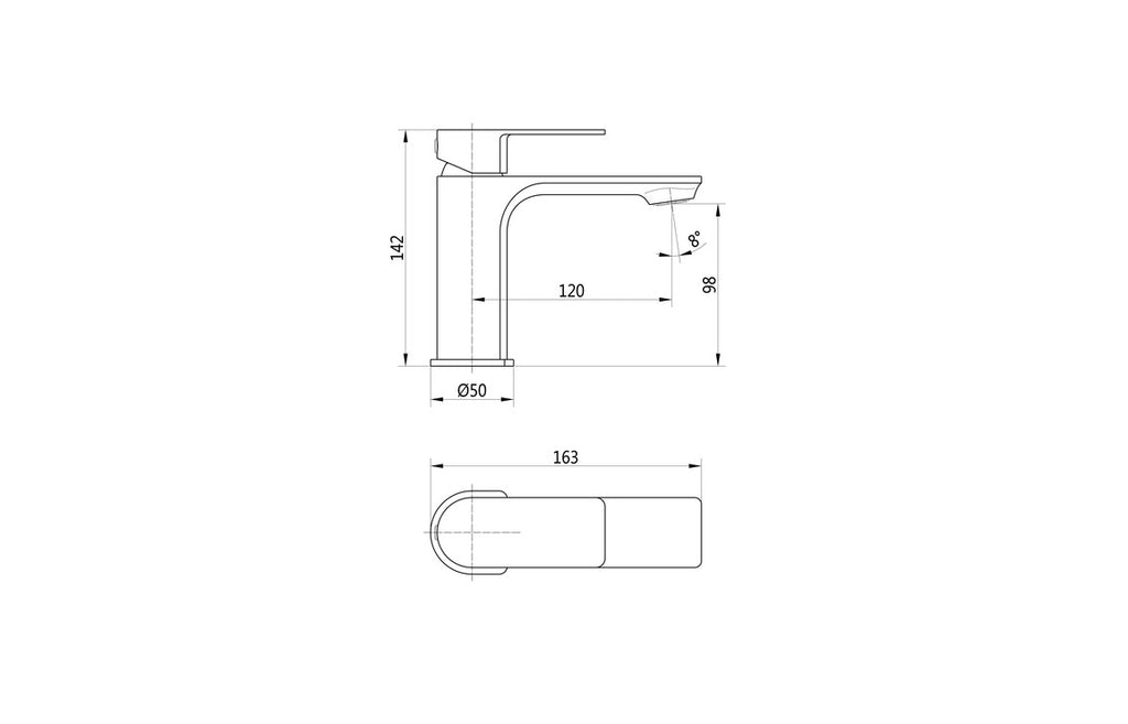 Bella Basin Mixer - Chrome-Basin Taps-DITS1238-