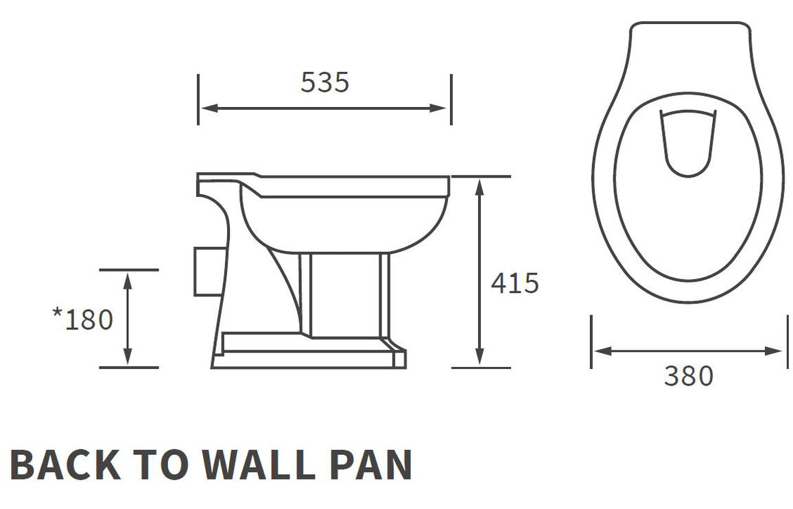 Berlington Traditional Back To Wall WC Brushed Brass Finish & Soft Close Seat-Toilets-DIPT0334-