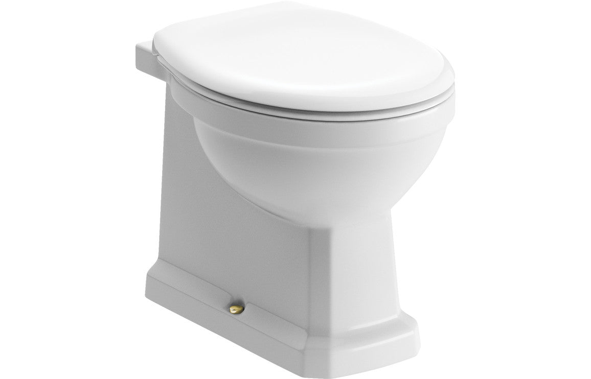 Berlington Traditional Back To Wall WC Brushed Brass Finish & Soft Close Seat-Toilets-DIPT0334-