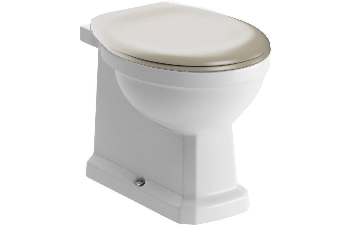 Berlington Traditional Back To Wall WC & Chrome Soft Close Seat-Toilets-DIPTP0180-