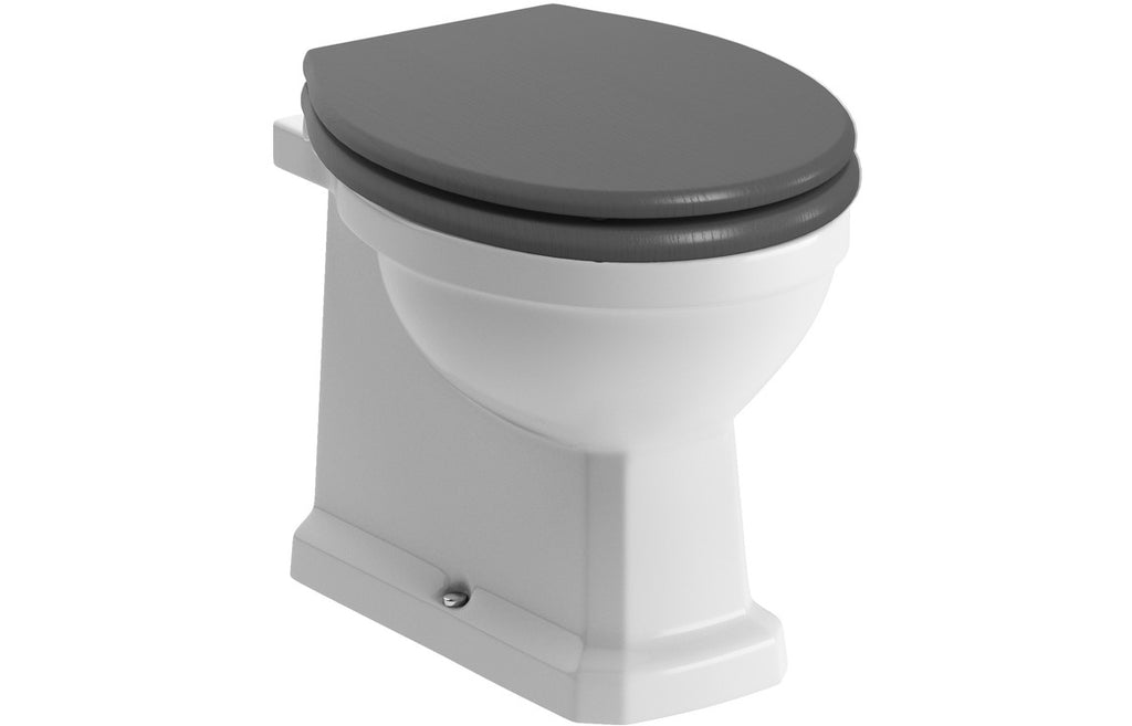 Berlington Traditional Back To Wall WC & Chrome Soft Close Seat-Toilets-DIPTP0180-