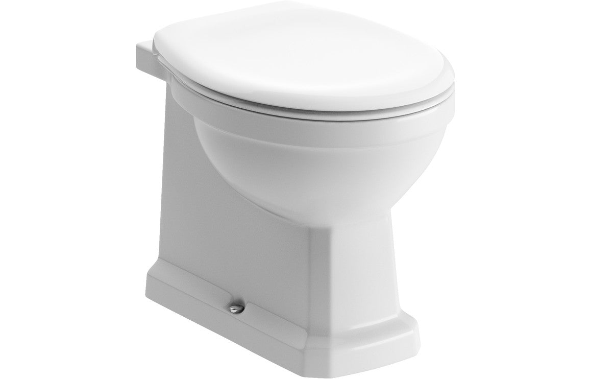 Berlington Traditional Back To Wall WC & Chrome Soft Close Seat-Toilets-DIPTP0180-Standard Seat-