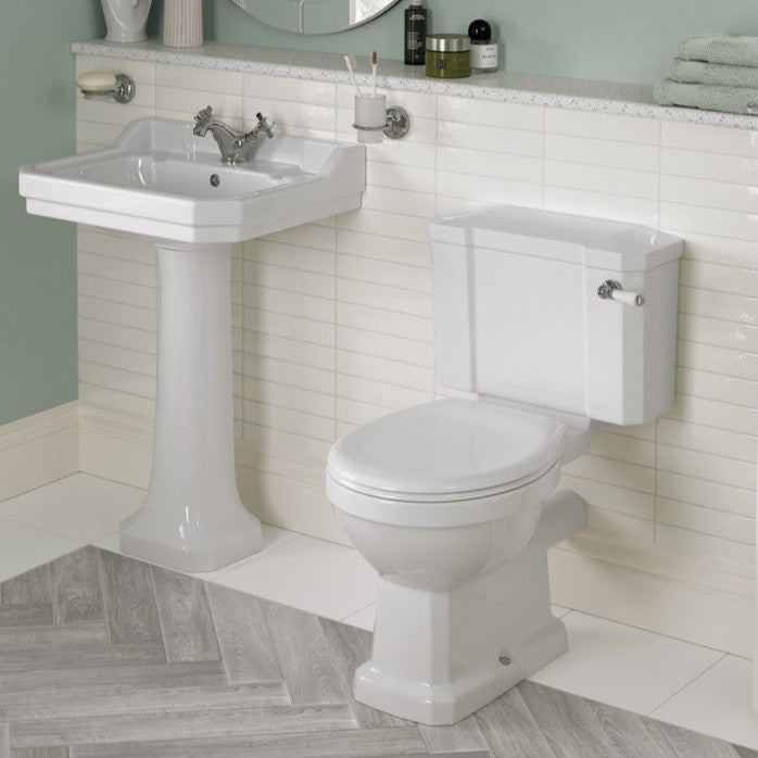 Berlington Traditional Close Coupled WC & Soft Close Seat-Toilets-DIPTP0182-