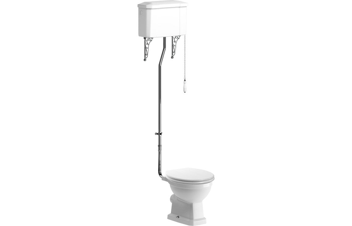Berlington Traditional High Level WC & Soft Close Seat-Toilets-DIPTP0184-
