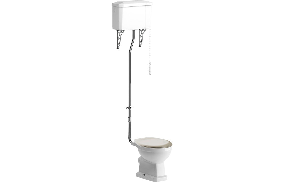 Berlington Traditional High Level WC & Soft Close Seat-Toilets-DIPTP0184-