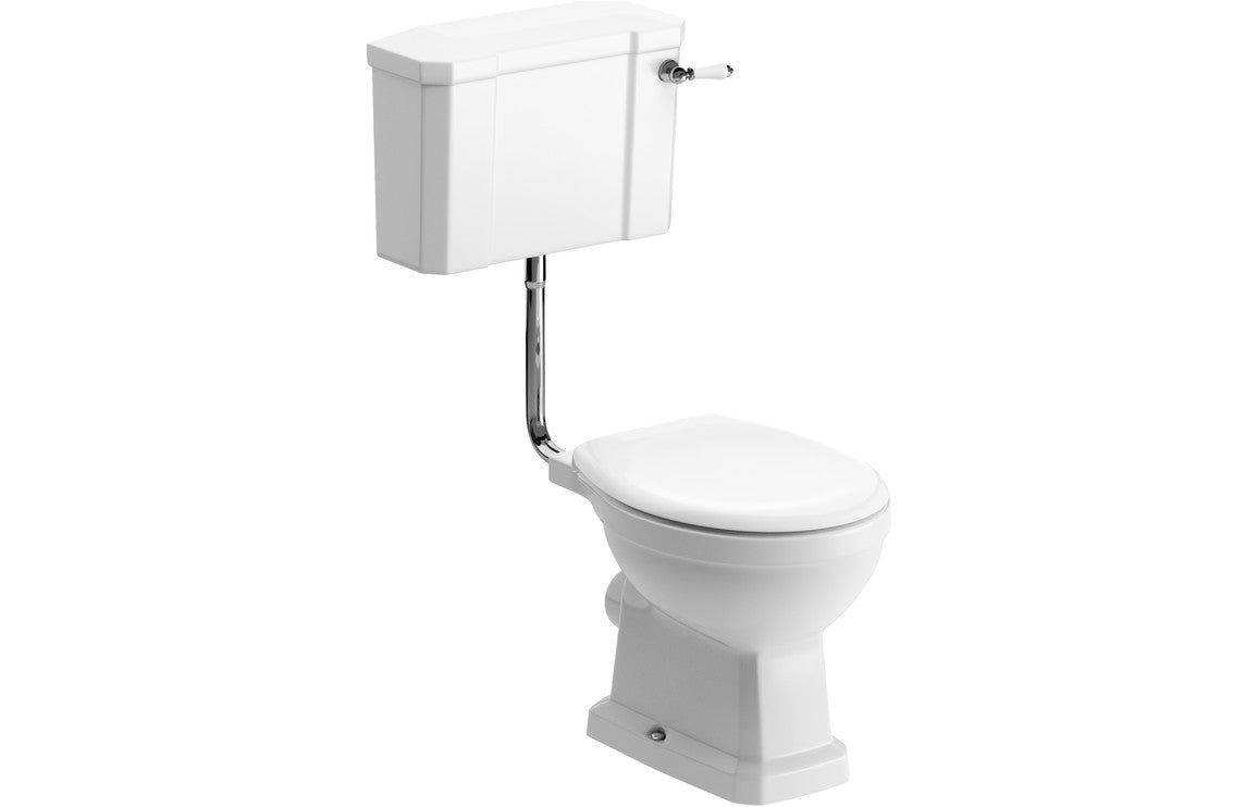 Berlington Traditional Low Level WC & Soft Close Seat-Toilets-DIPTP0186-Standard Seat-