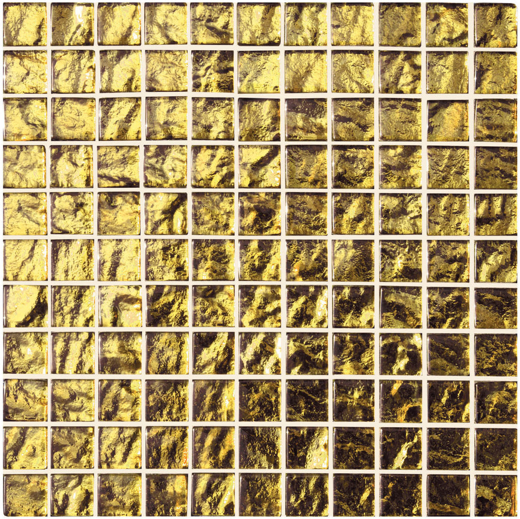 Byzantium Gold Gem Glass Mosaic Wall Tile 30x30cm-