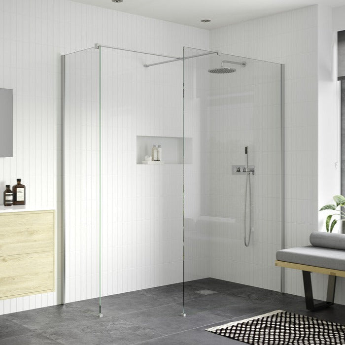 Capital Wet Room Panel 1000mm - Chrome-Shower Enclosures-taba-