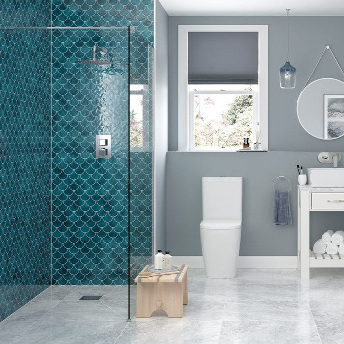 Capital Wet Room Panel 1000mm - Chrome-Shower Enclosures-taba-