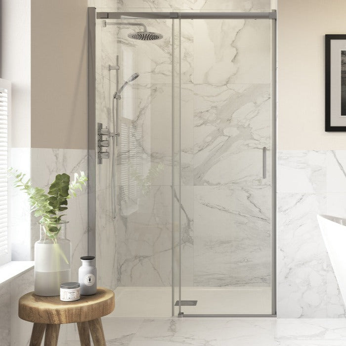 Capital8plus 1200mm Semi-Framed Sliding Door-Shower Enclosures-CAPCKU0870-