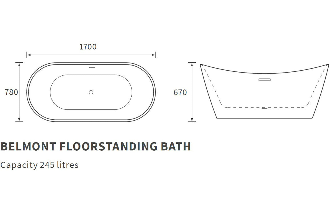Celtic Freestanding Bath Grey-Baths-DIBF0070-