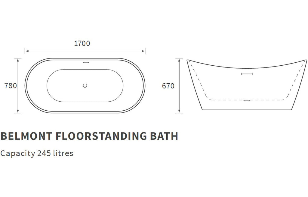 Celtic Freestanding Bath - White-Baths-DIBF0068-