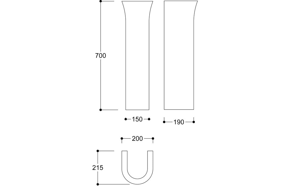 Cerys 560x450mm 1TH Basin & Full Pedestal (Boxed)-Basins-DIPBP1136-