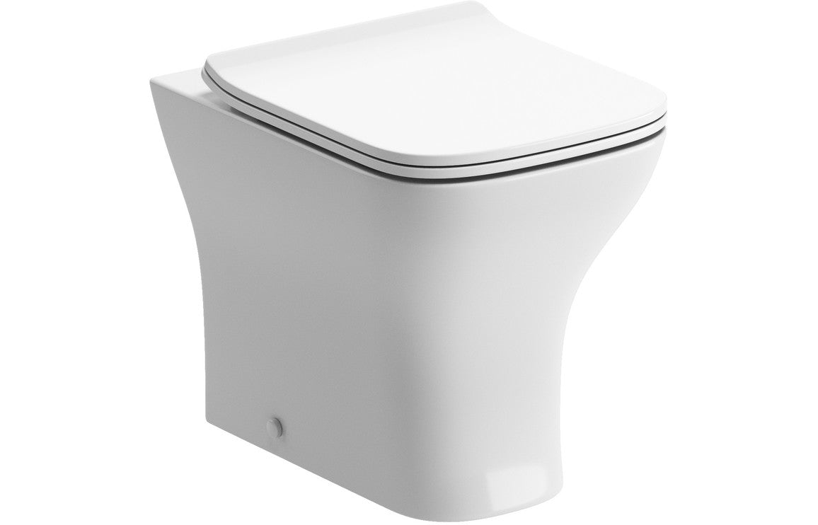Cerys Back To Wall WC & Soft Close Seat-Toilets-DIPTP0172-Slim Soft Close-