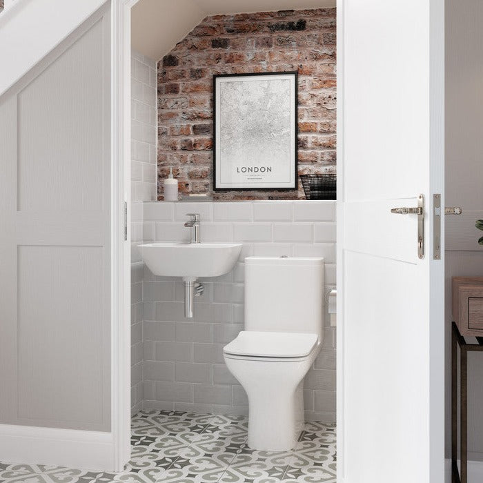 Cerys Close Coupled Fully Shrouded WC & Soft Close Seat-Toilets-DIPTP0240-