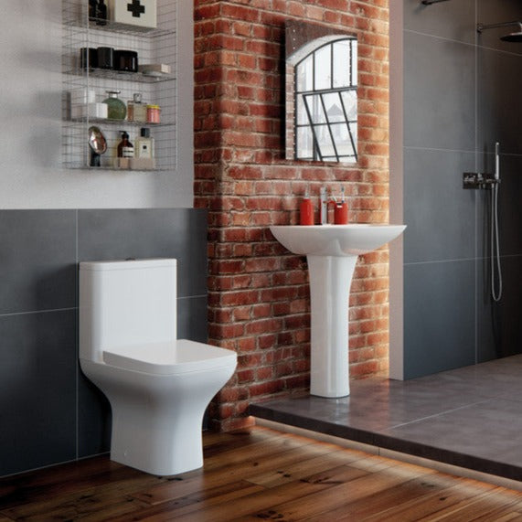 Cerys Close Coupled Fully Shrouded WC & Soft Close Seat-Toilets-DIPTP0240-