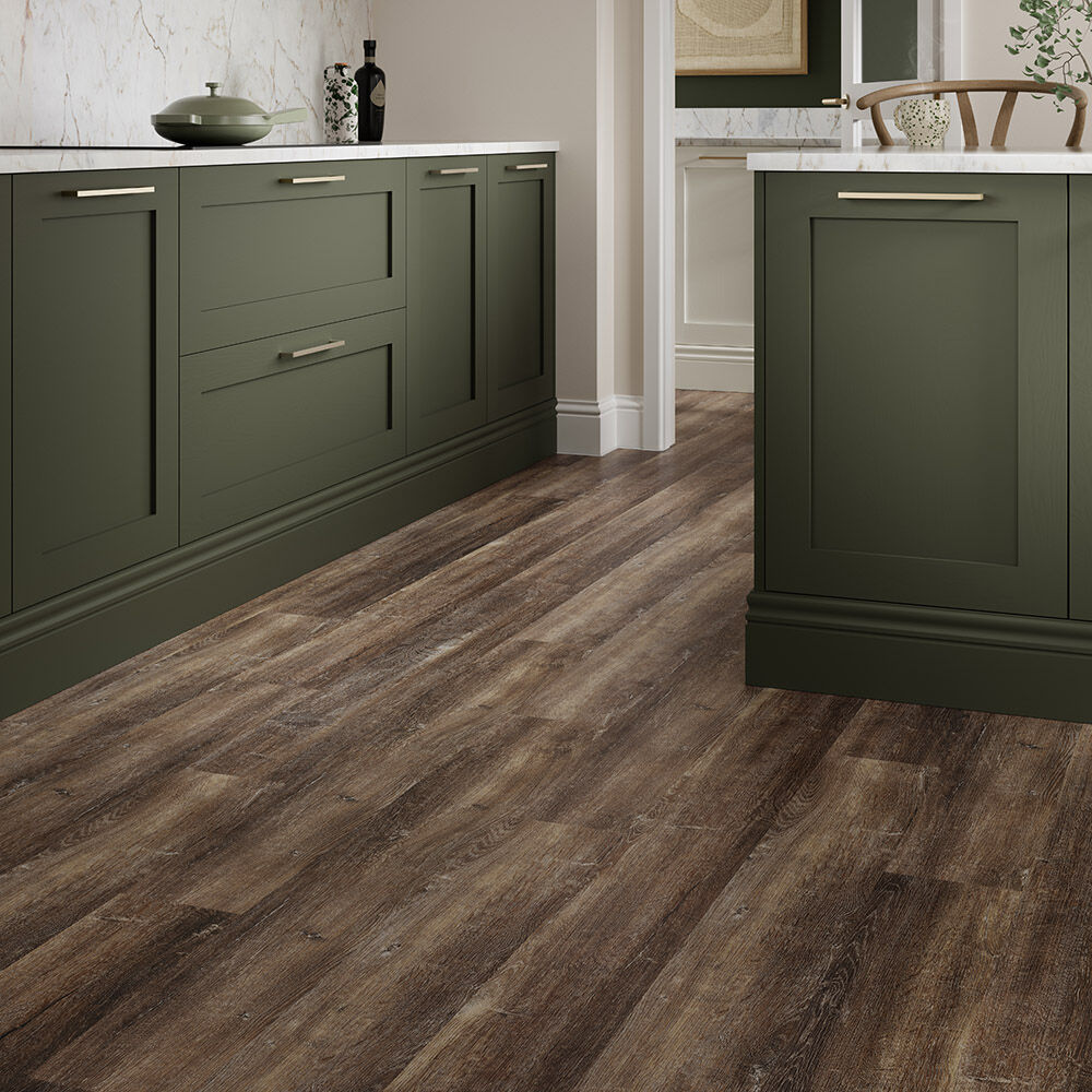 ClickLux Click-Fit Luxury Vinyl Tiles Rich Walnut 18x122cm