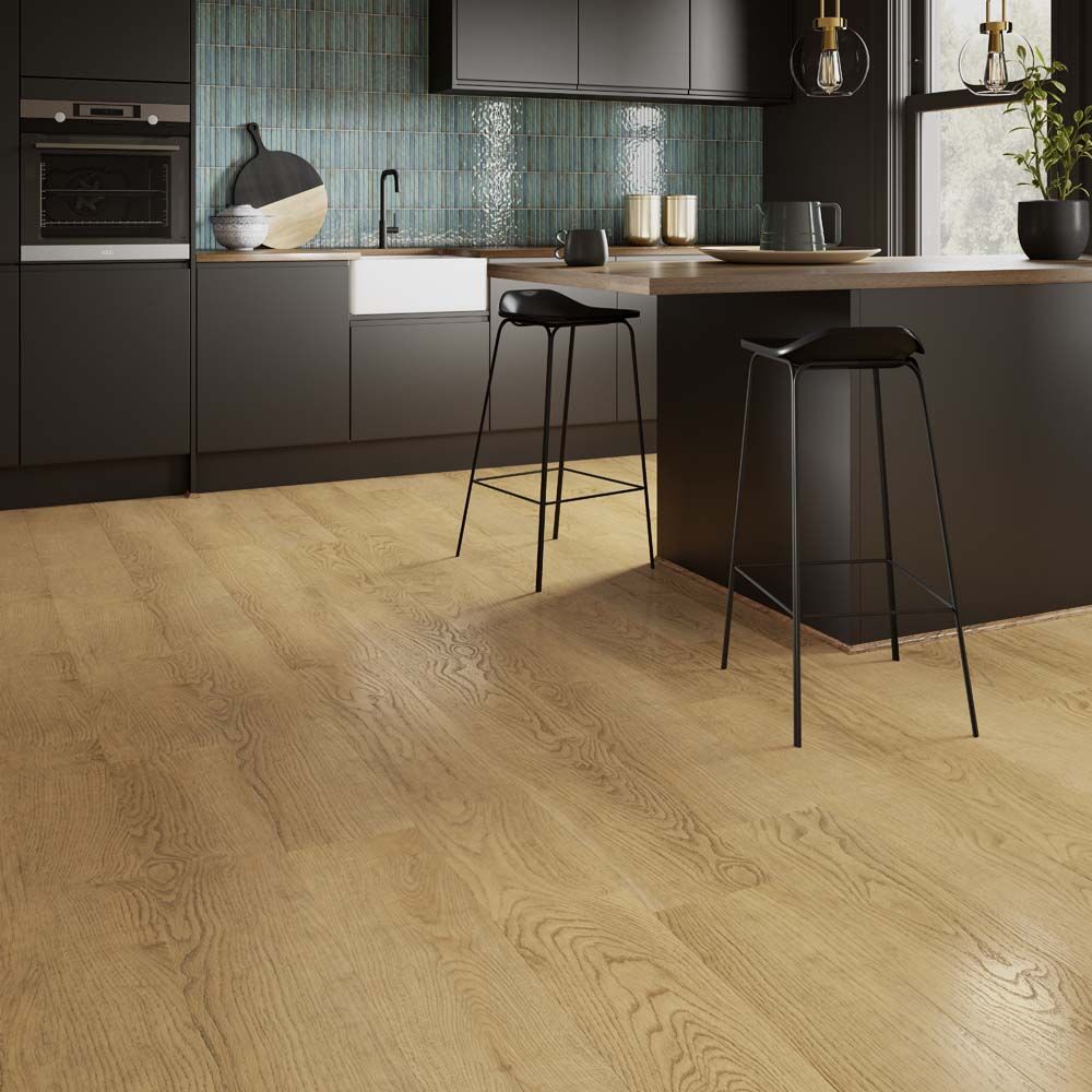 ClickLux Click-Fit Premium Luxury Vinyl Tiles Natural Oak 23x122cm