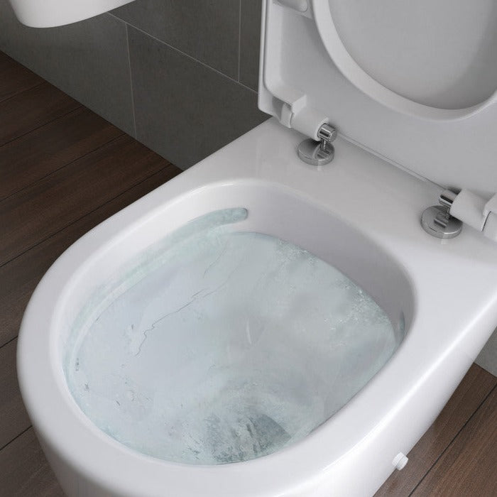Colleen Rimless Close Coupled Fully Shrouded Comfort Height WC & Soft Close Seat-Toilets-DIPTP0294-