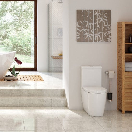 Colleen Rimless Close Coupled Open Back WC & Soft Close Seat-Toilets-DIPTP0214-