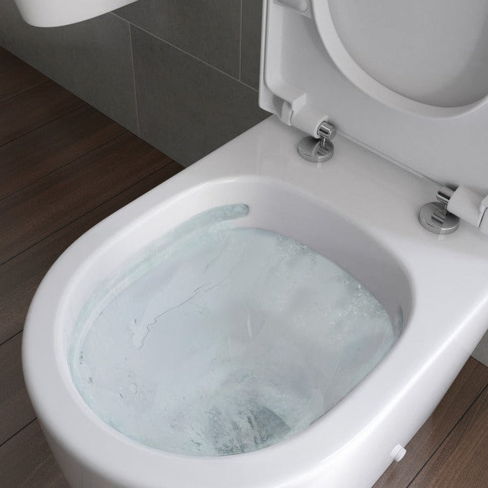 Colleen Rimless Close Coupled Open Back WC & Soft Close Seat-Toilets-DIPTP0214-