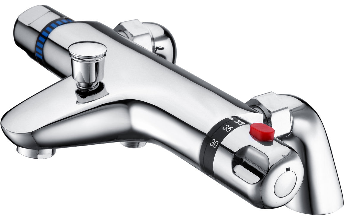 Deck Mounted Thermostatic Bath/Shower Mixer Valve - Chrome-Bath Taps-DITB2236-