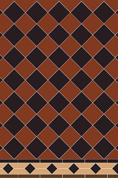 Original Style Victorian Dorchester Red and Black Pattern