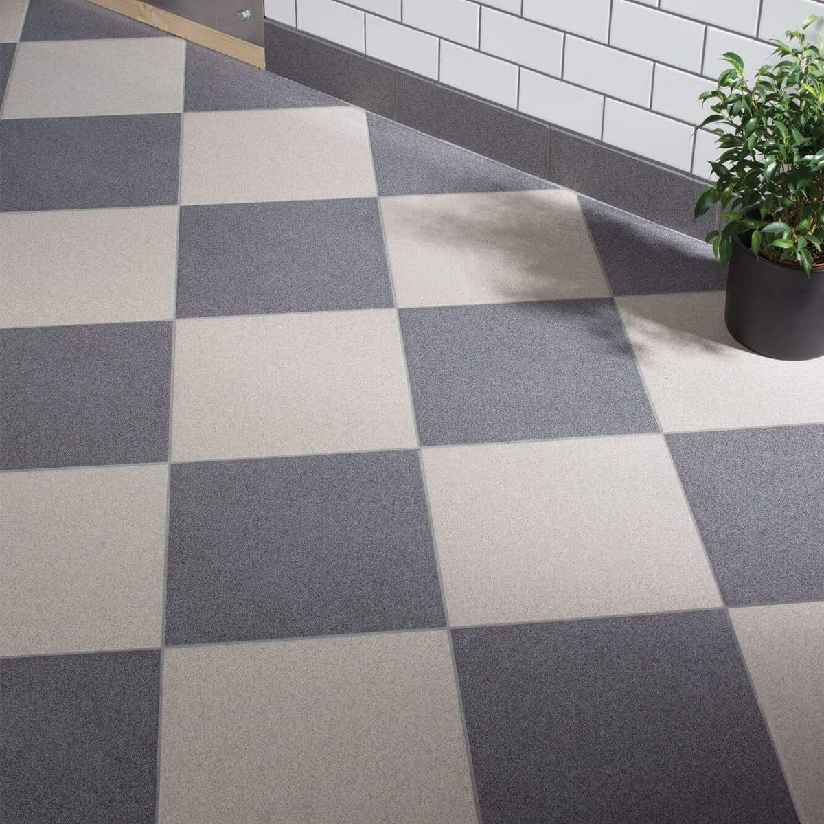 Dorset Woolliscroft Flat Steel Grey Slip Resistant Quarry Tile 300x300mm-DW-FLSGR3030-tilesahead.co.uk