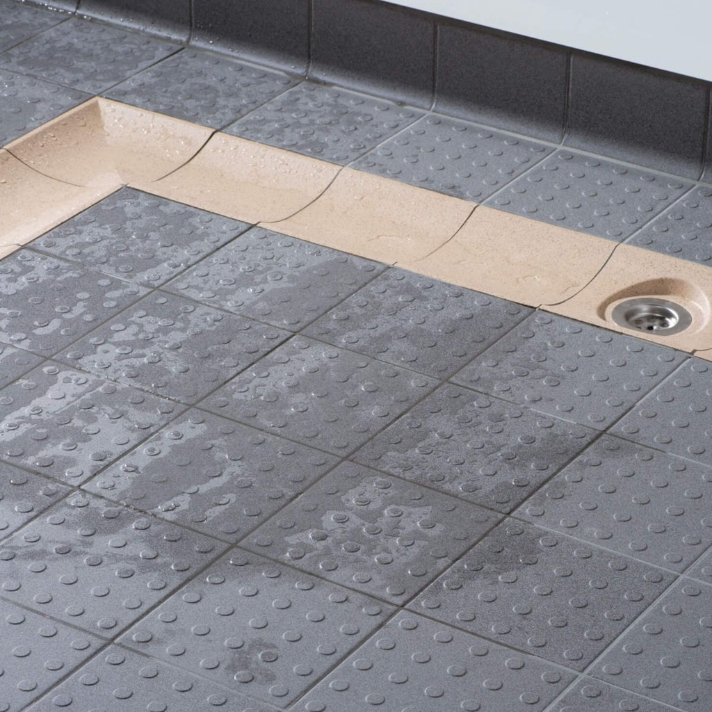 Dorset Woolliscroft Multidisc Dark Grey Slip Resistant Quarry Tile 148x148mm-DW-MDDGR1515-tilesahead.co.uk
