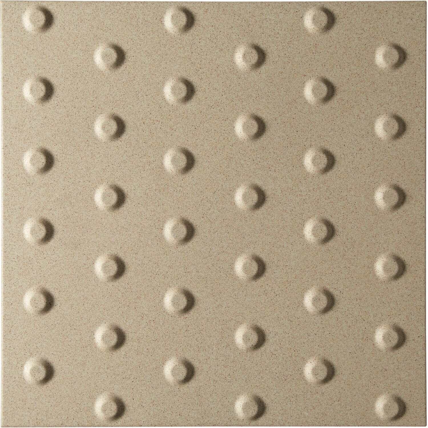 Dorset Woolliscroft Tactile Blister Sand Slip Resistant Quarry Tile 400x400mm-DW-TBSND4040-tilesahead.co.uk