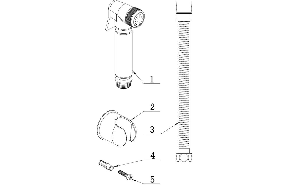 Douche Spray in Chrome-Shower Accessories-DICM0724-