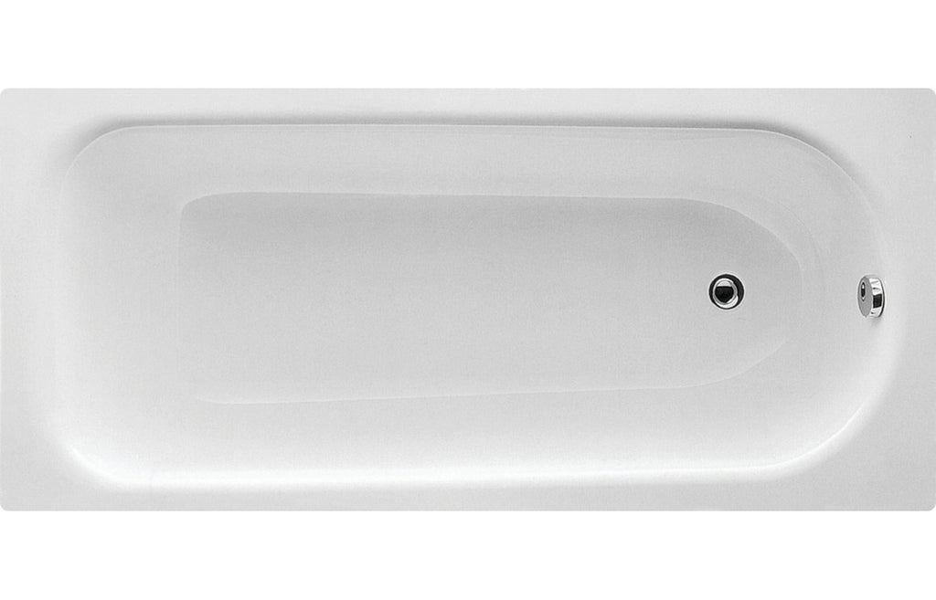 Eurowa Steel Bath Single End 1600x700mm 2TH including Legs-Baths-DIBRP2026-