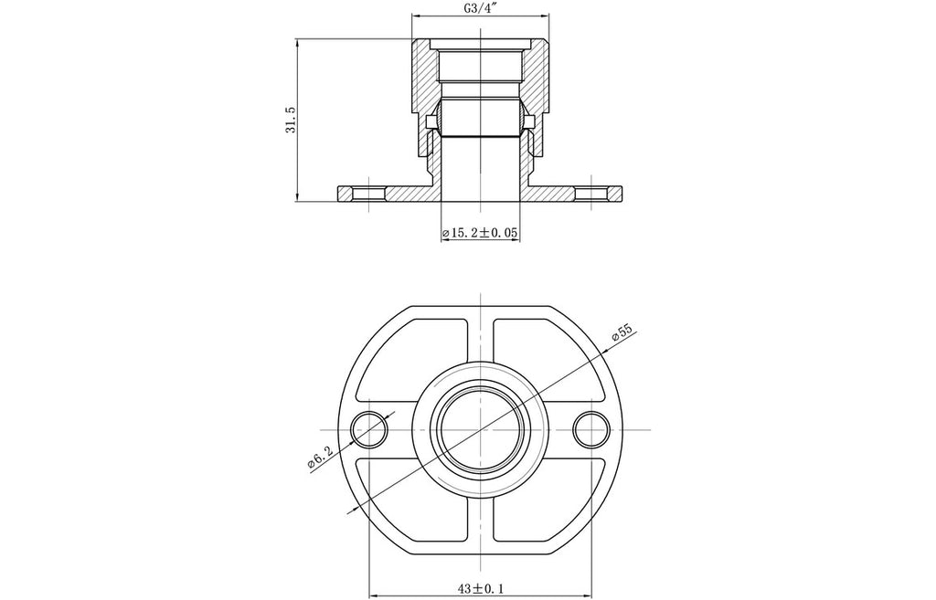 Exposed Shower Valve Fast Fitting Kit (Any) (Pair)-Shower Accessories-DICM0676-