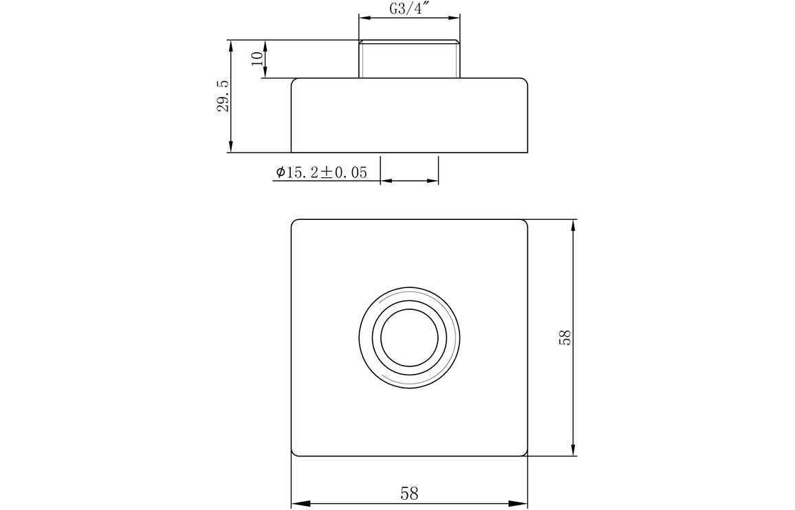 Exposed Shower Valve Fast Fitting Kit Square (Pair)-Shower Accessories-DICM0674-