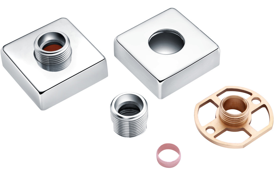 Exposed Shower Valve Fast Fitting Kit Square (Pair)-Shower Accessories-DICM0674-