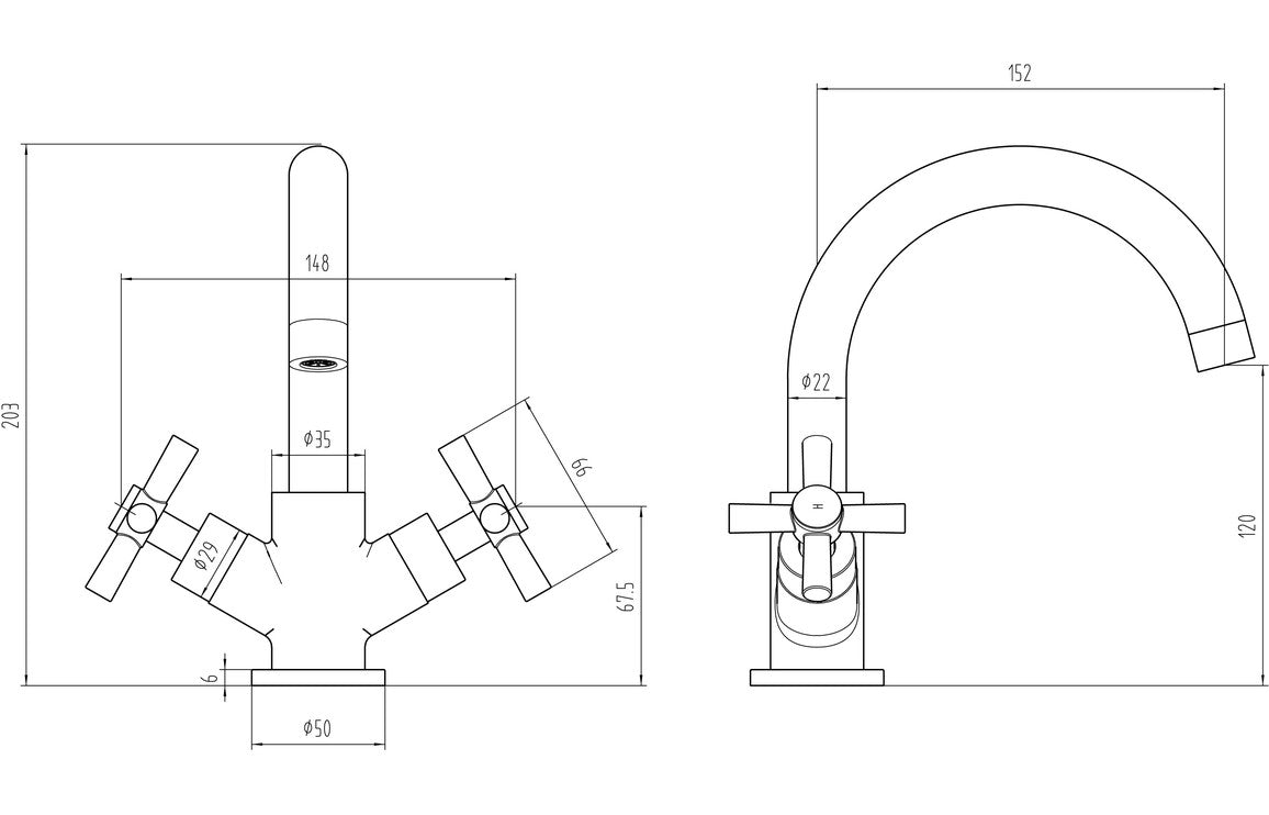 Haka Basin Mixer - Chrome-Basin Taps-CAPTA4183-