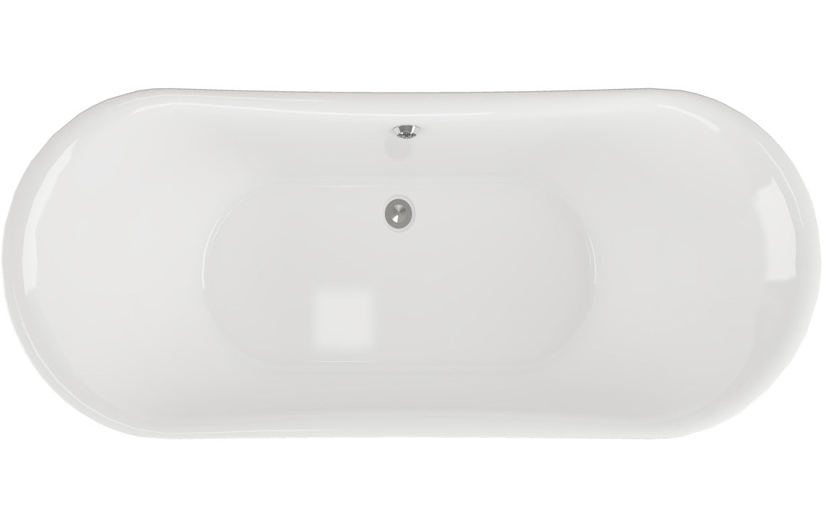 Hampshire Freestanding Bath with chrome lion feet.-Baths-DIBFP0022-