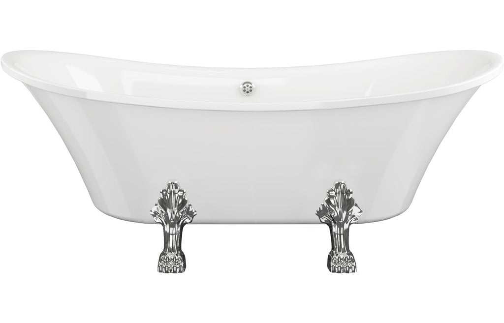 Hampshire Freestanding Bath with chrome lion feet.-Baths-DIBFP0022-