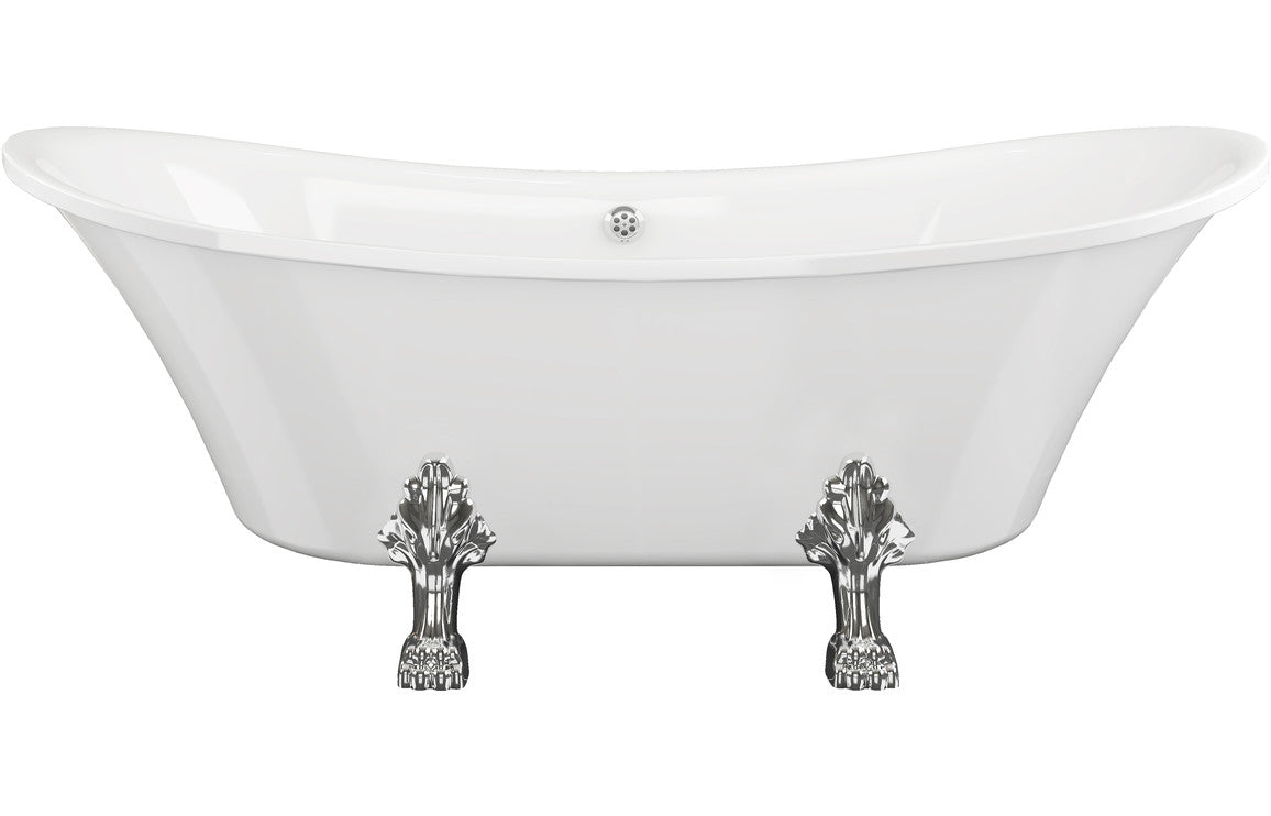 Hampshire Freestanding Bath with chrome lion feet.-Baths-DIBFP0022-