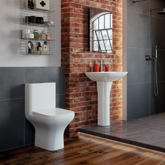 Ienna Close Coupled Open Back WC & Soft Close Seat-Toilets-CAPSW6182-