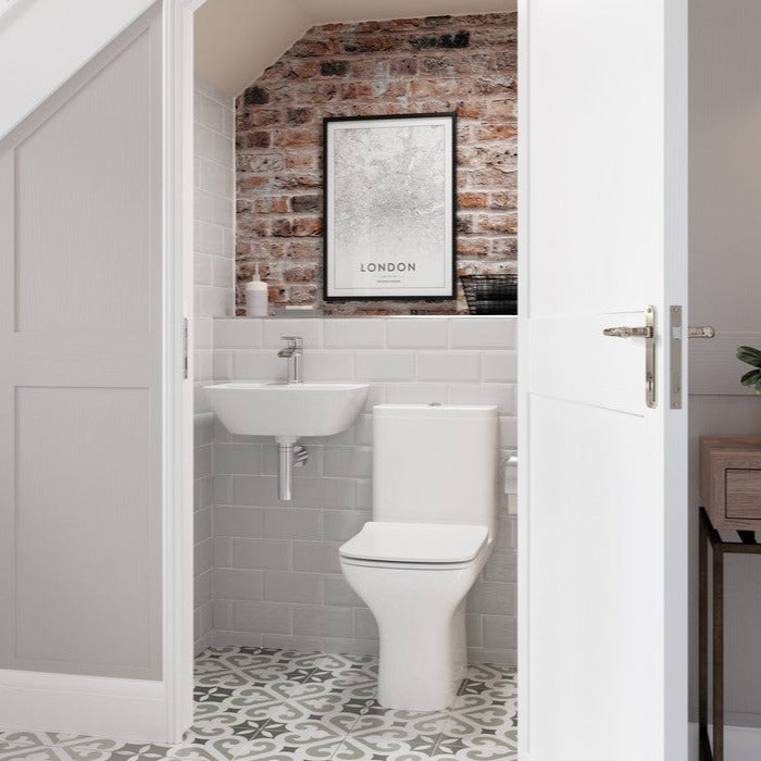 Ienna Close Coupled Open Back WC & Soft Close Seat-Toilets-CAPSW6182-