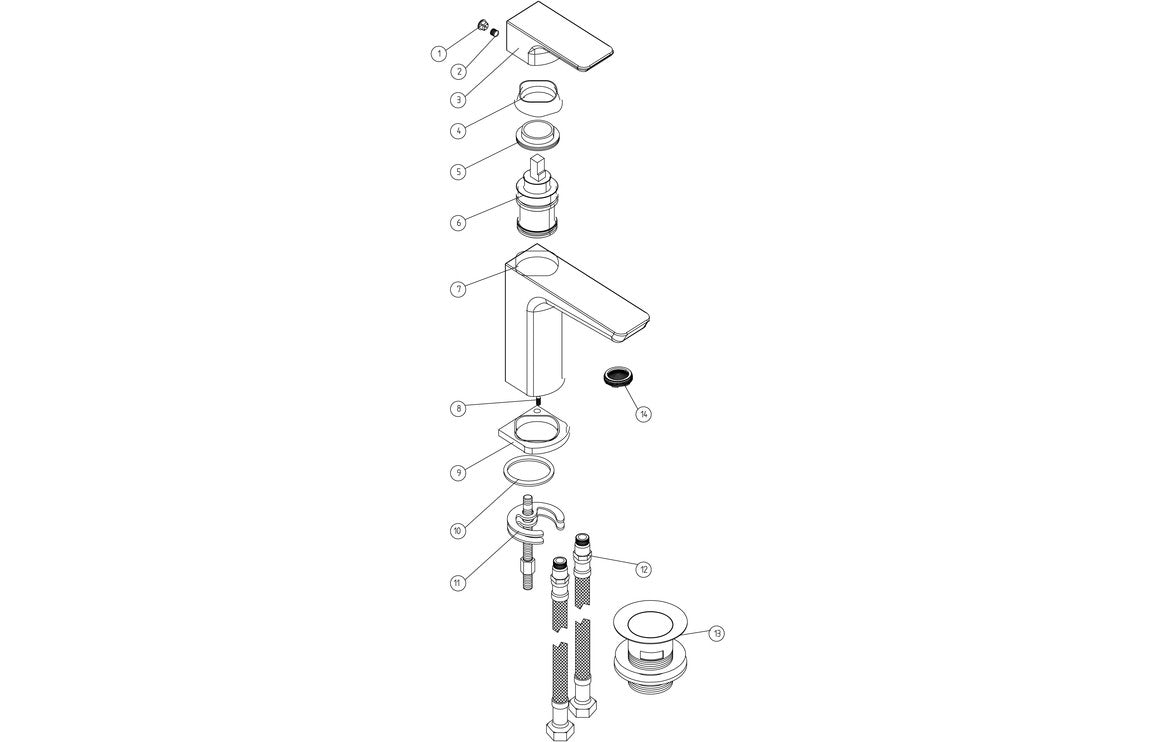 Insk Basin Mixer - Matt Black-Basin Taps-CAPTA4221-