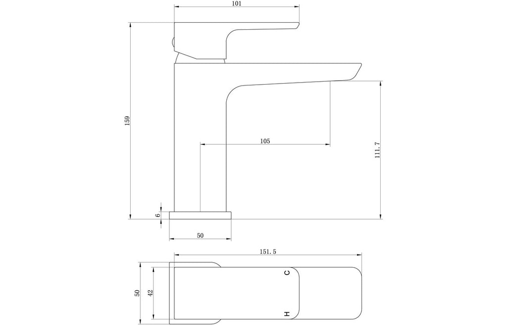 Insk Basin Mixer - Matt Black-Basin Taps-CAPTA4221-