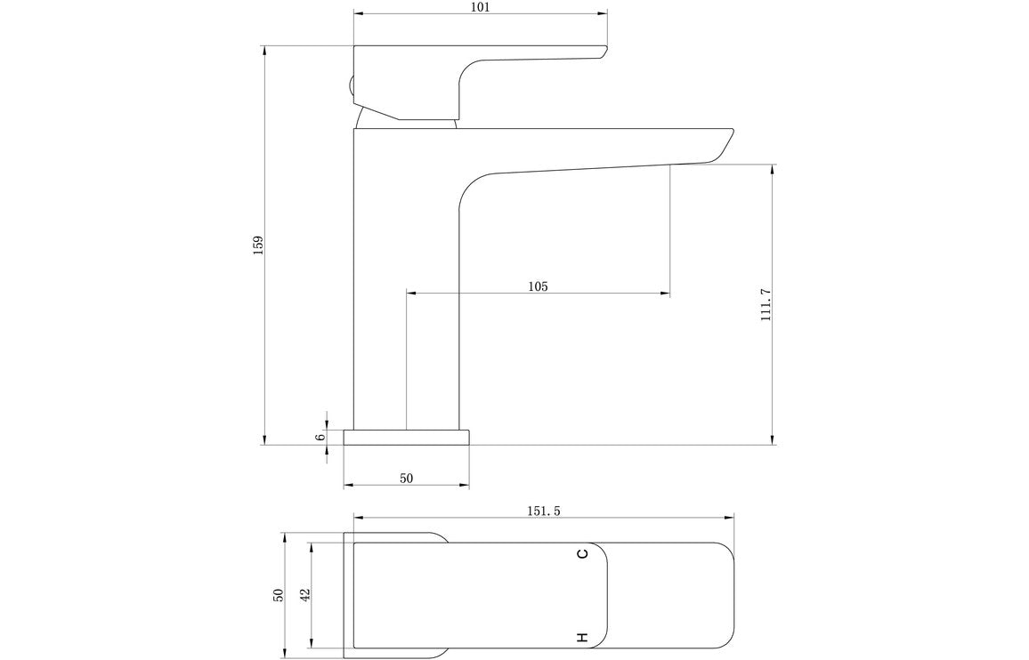 Insk Basin Mixer & Waste - Chrome-Basin Taps-CAPTA4226-