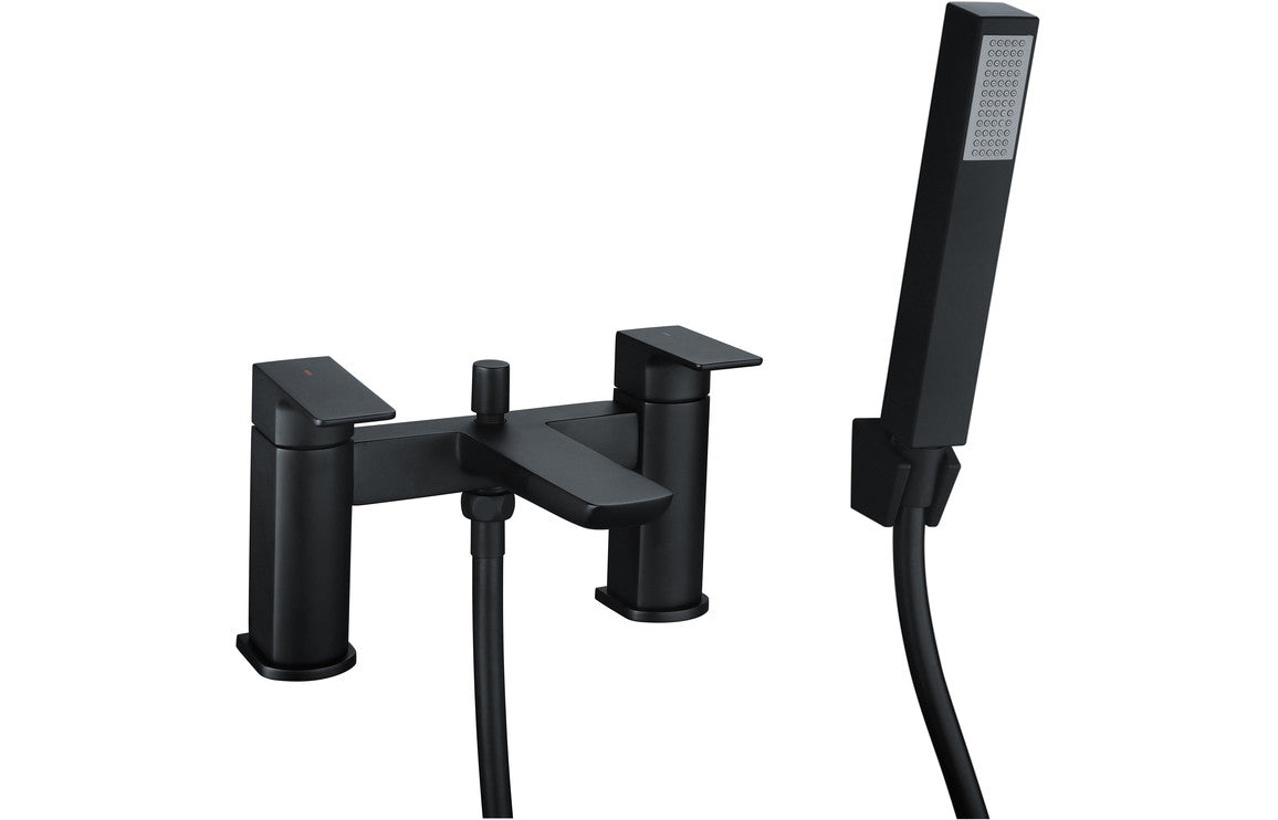 Insk Bath/Shower Mixer - Matt Black-Bath Taps-CAPTA4223-