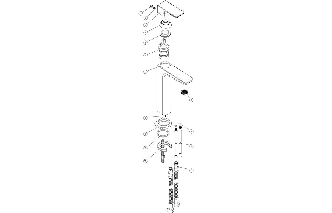 Insk Tall Basin Mixer - Brushed Brass-Basin Taps-CAPTA4227BG-