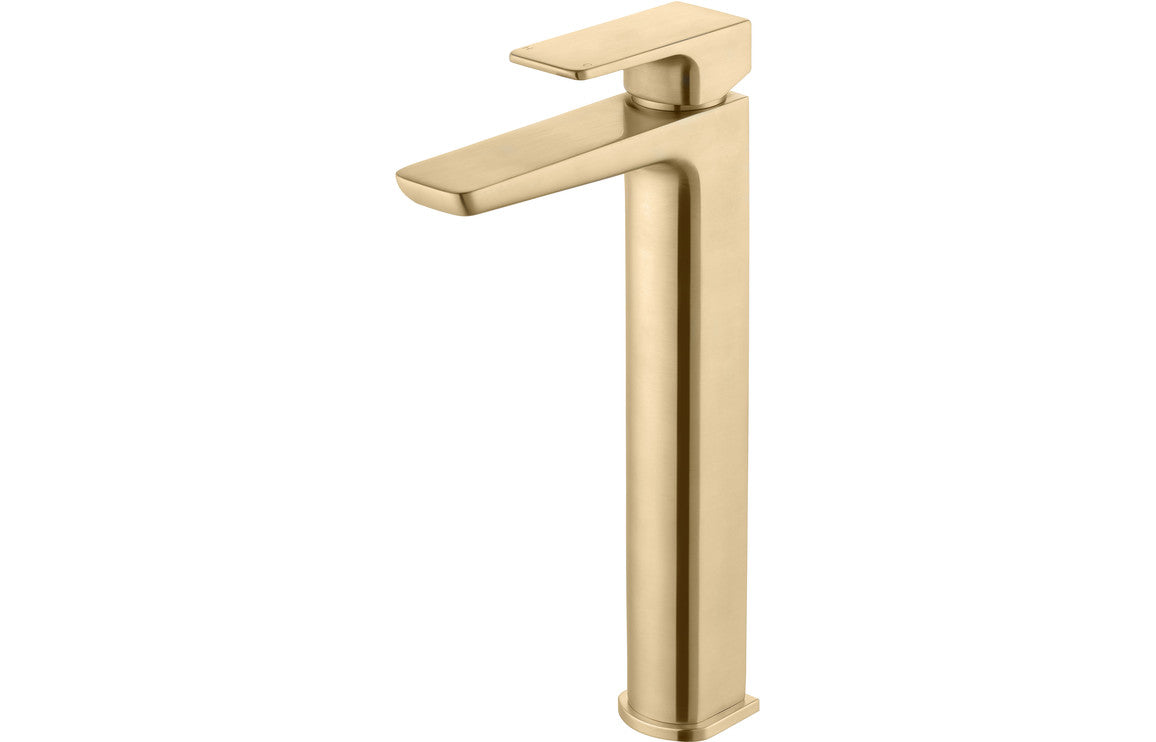 Insk Tall Basin Mixer - Brushed Brass-Basin Taps-CAPTA4227BG-