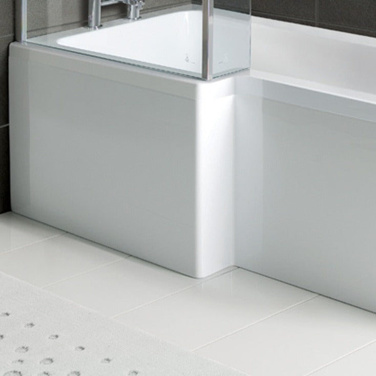 L Shape Shower Bath Front Bath Panel White-Panels-CAPAB0573-