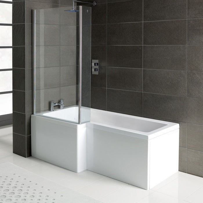 L-Shape Shower Bath Only-Baths-CAPAB0574-Left Hand-