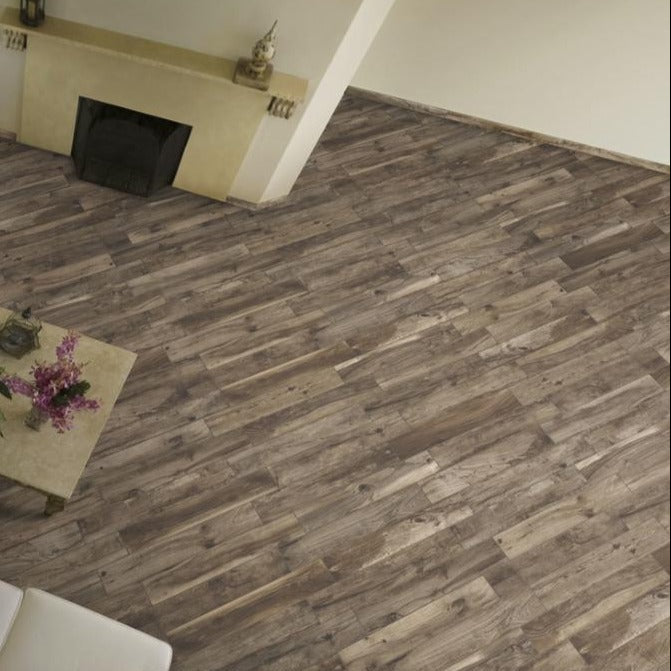 La Foresta Wood Effect Porcelain Skirting Tile 8x45cm